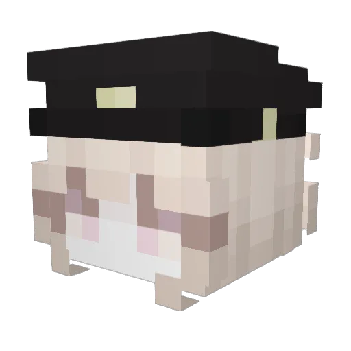 cjkx Minecraft avatar head, 3D render