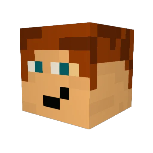 cjmather Minecraft avatar head, 3D render