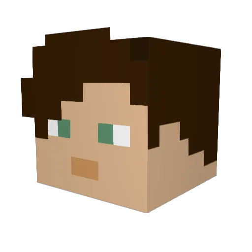 cjonasw Minecraft avatar head, 3D render