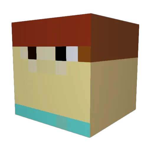 cjp2013 Minecraft avatar head, 3D render