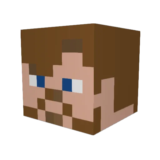 cjrod13 Minecraft avatar head, 3D render