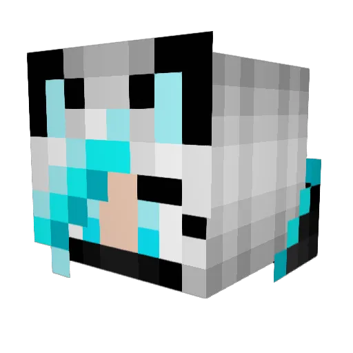 ck4m Minecraft avatar head, 3D render