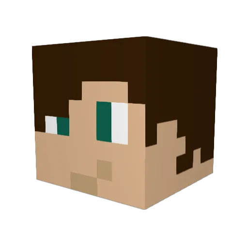 ckechu Minecraft avatar head, 3D render