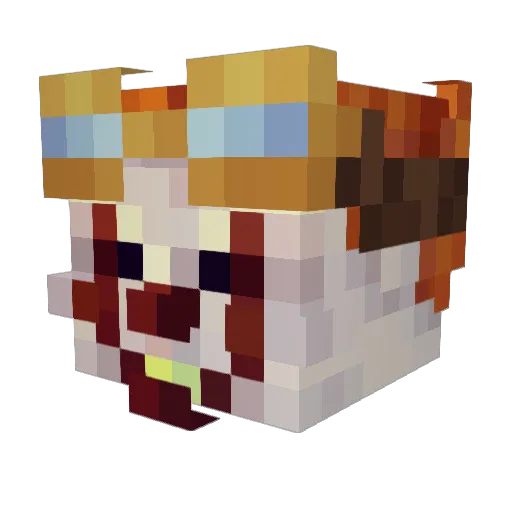 cktl_15 Minecraft avatar head, 3D render