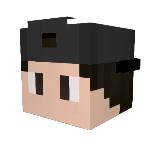cl0ny Minecraft avatar head, 3D render