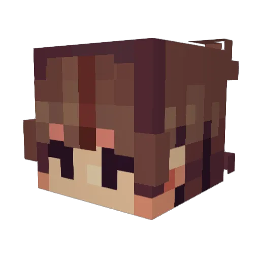 cl0wning_ Minecraft avatar head, 3D render
