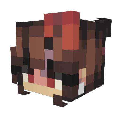cl2udiamoca Minecraft avatar head, 3D render