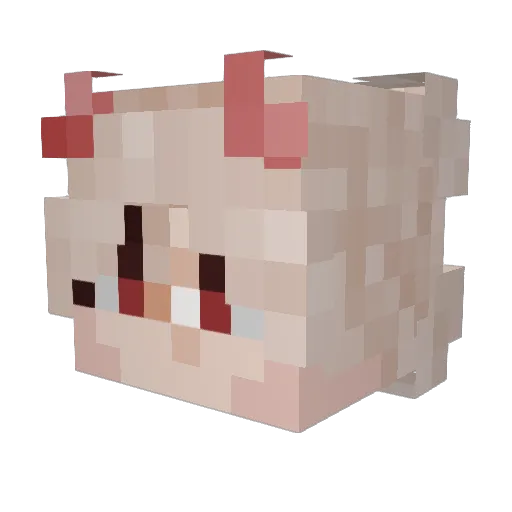 cl3psydra_ Minecraft avatar head, 3D render