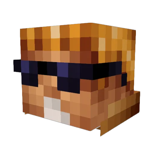 cladus Minecraft avatar head, 3D render
