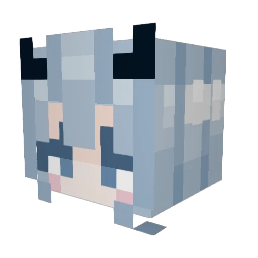 clair1586 Minecraft avatar head, 3D render