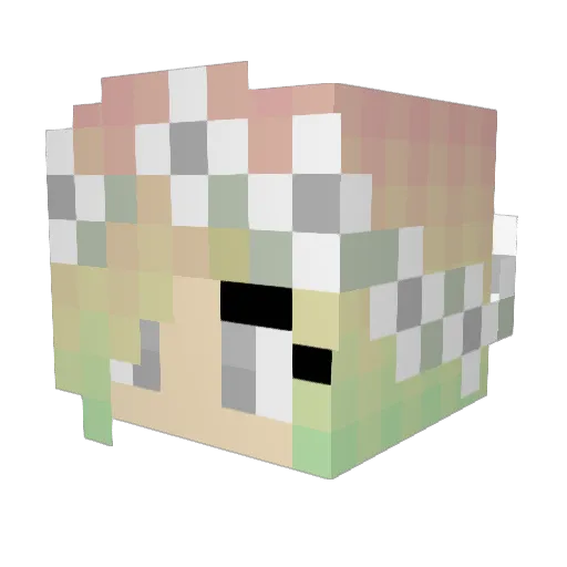 claire004 Minecraft avatar head, 3D render