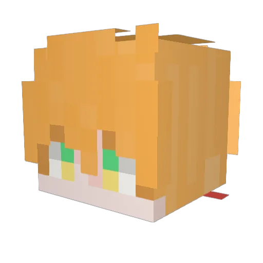 claireKEYET Minecraft avatar head, 3D render