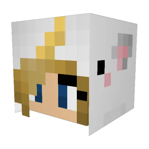 claire_the_bear Minecraft avatar head, 3D render
