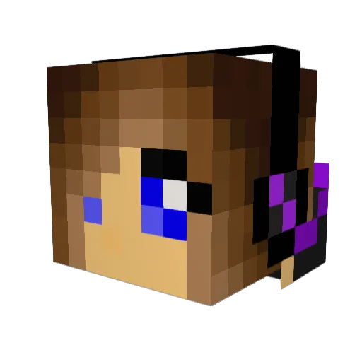 clairebearflips Minecraft avatar head, 3D render