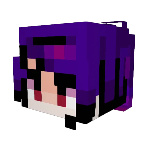 claireliner Minecraft avatar head, 3D render