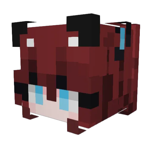 clairesxn Minecraft avatar head, 3D render