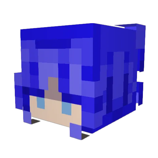 clairity_ Minecraft avatar head, 3D render