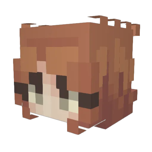 clairrot Minecraft avatar head, 3D render