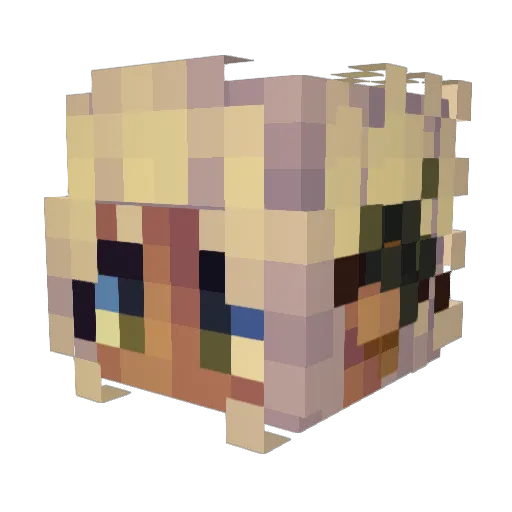 clairsvaux Minecraft avatar head, 3D render