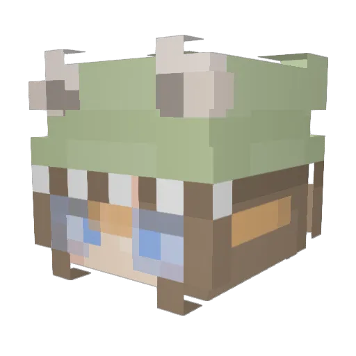 claju29 Minecraft avatar head, 3D render