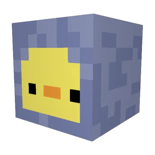 clamchop Minecraft avatar head, 3D render
