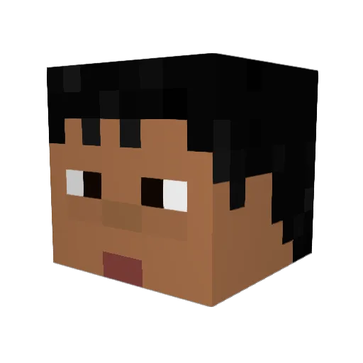 clamchoww Minecraft avatar head, 3D render