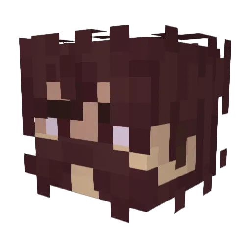 clancytheplug Minecraft avatar head, 3D render