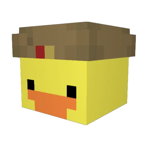 clapcam Minecraft avatar head, 3D render
