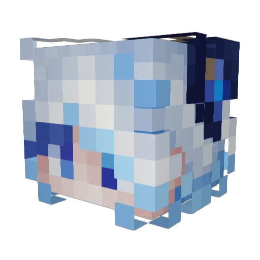 clapi66 Minecraft avatar head, 3D render