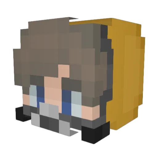 clappyyy_ Minecraft avatar head, 3D render