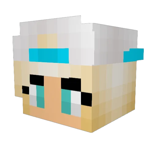 clara_10 Minecraft avatar head, 3D render
