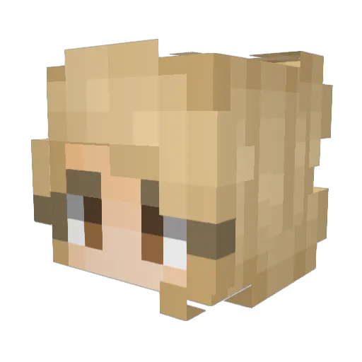 claraberries Minecraft avatar head, 3D render