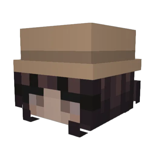 claracaruntu Minecraft avatar head, 3D render