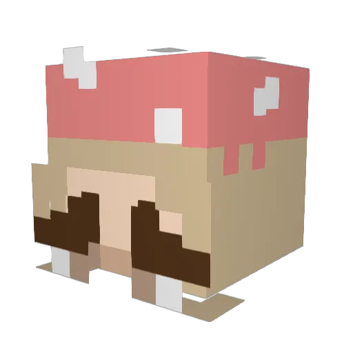 claracreates Minecraft avatar head, 3D render