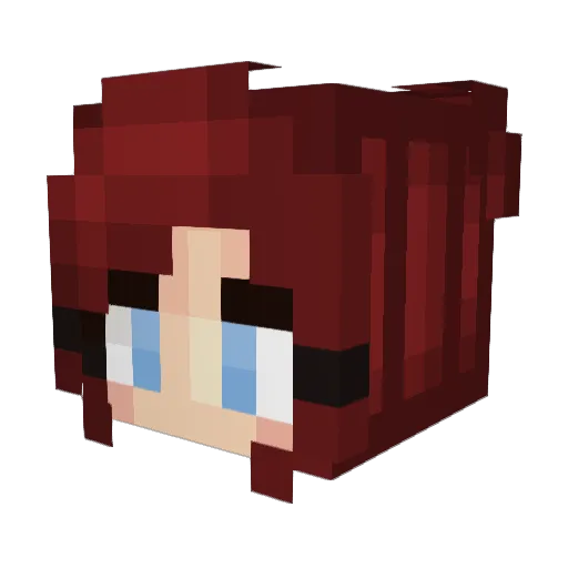 claradelalune Minecraft avatar head, 3D render