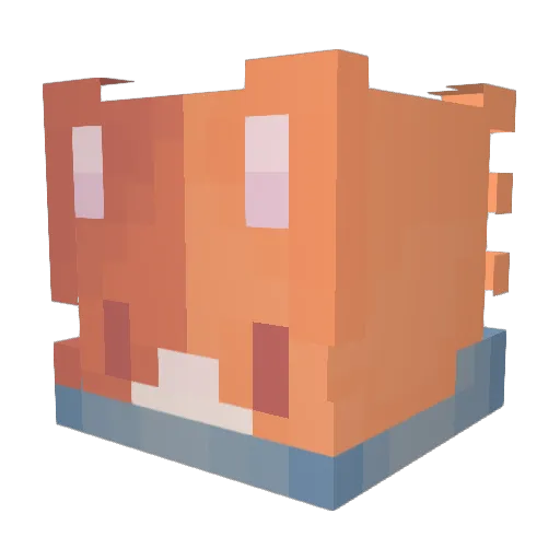 clarafai Minecraft avatar head, 3D render