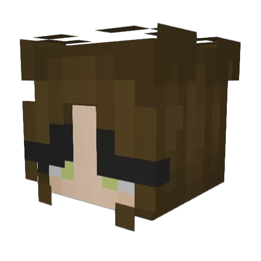 claragomh Minecraft avatar head, 3D render