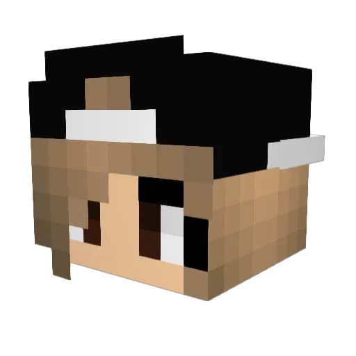 clarakat Minecraft avatar head, 3D render