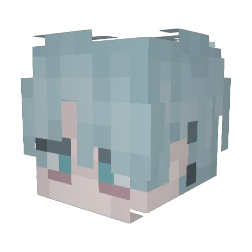 clarala Minecraft avatar head, 3D render