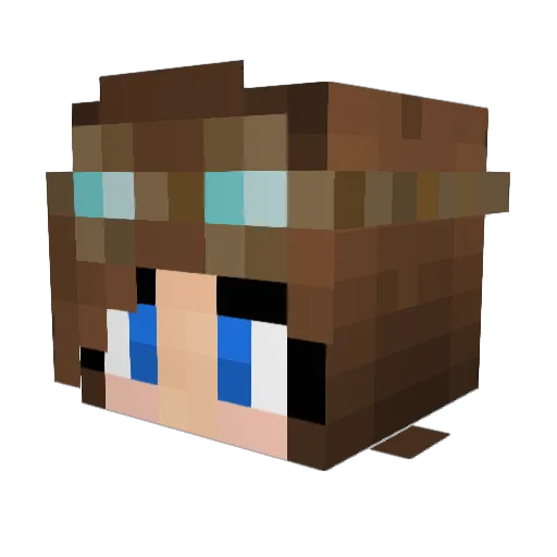 claralho Minecraft avatar head, 3D render