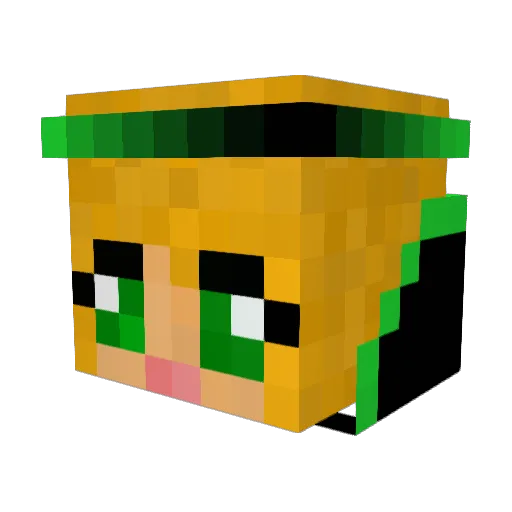 claranounouch Minecraft avatar head, 3D render