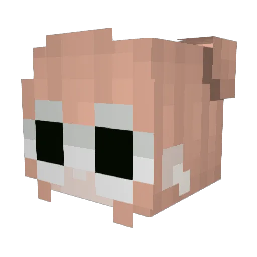 claras Minecraft avatar head, 3D render
