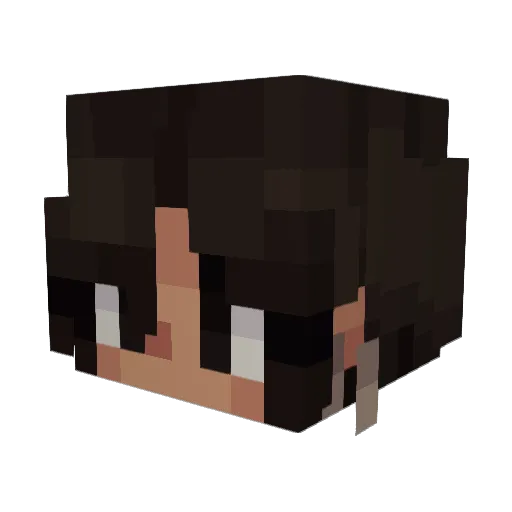 claraworell Minecraft avatar head, 3D render