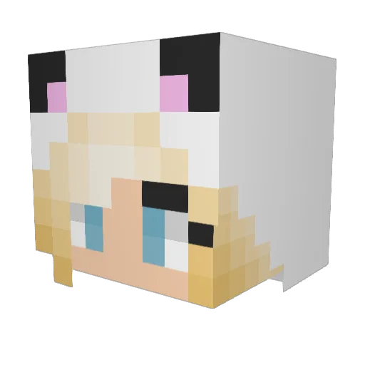 clareusbearus Minecraft avatar head, 3D render