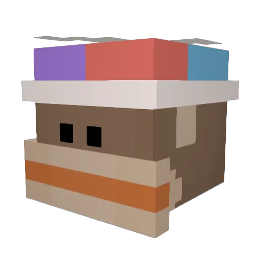 clarey Minecraft avatar head, 3D render
