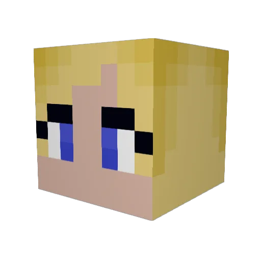 clargames Minecraft avatar head, 3D render