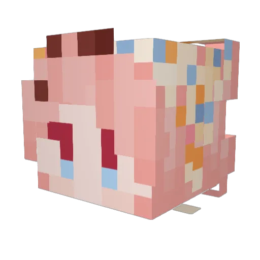 clarggg Minecraft avatar head, 3D render
