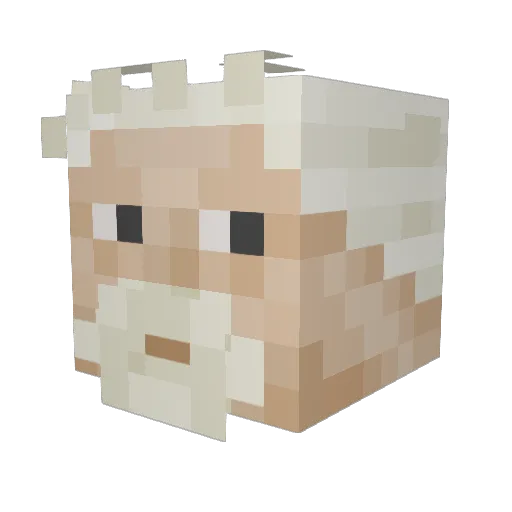 clarick Minecraft avatar head, 3D render