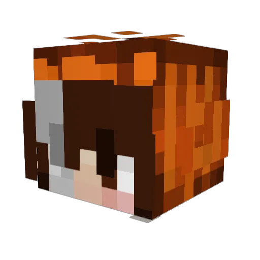 clarinetty Minecraft avatar head, 3D render