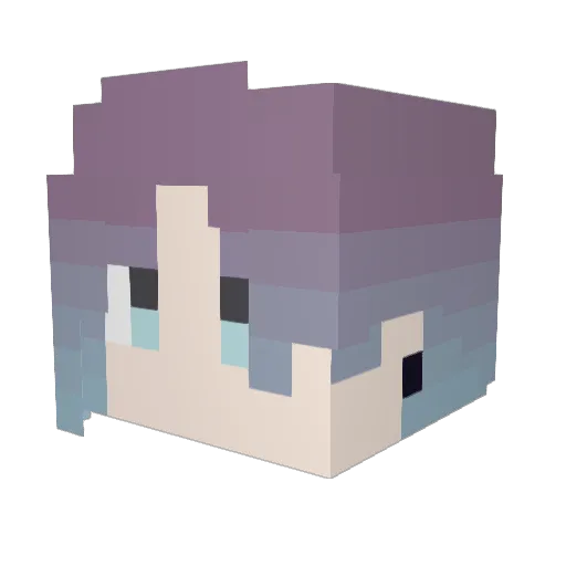 claris_Al2o3 Minecraft avatar head, 3D render